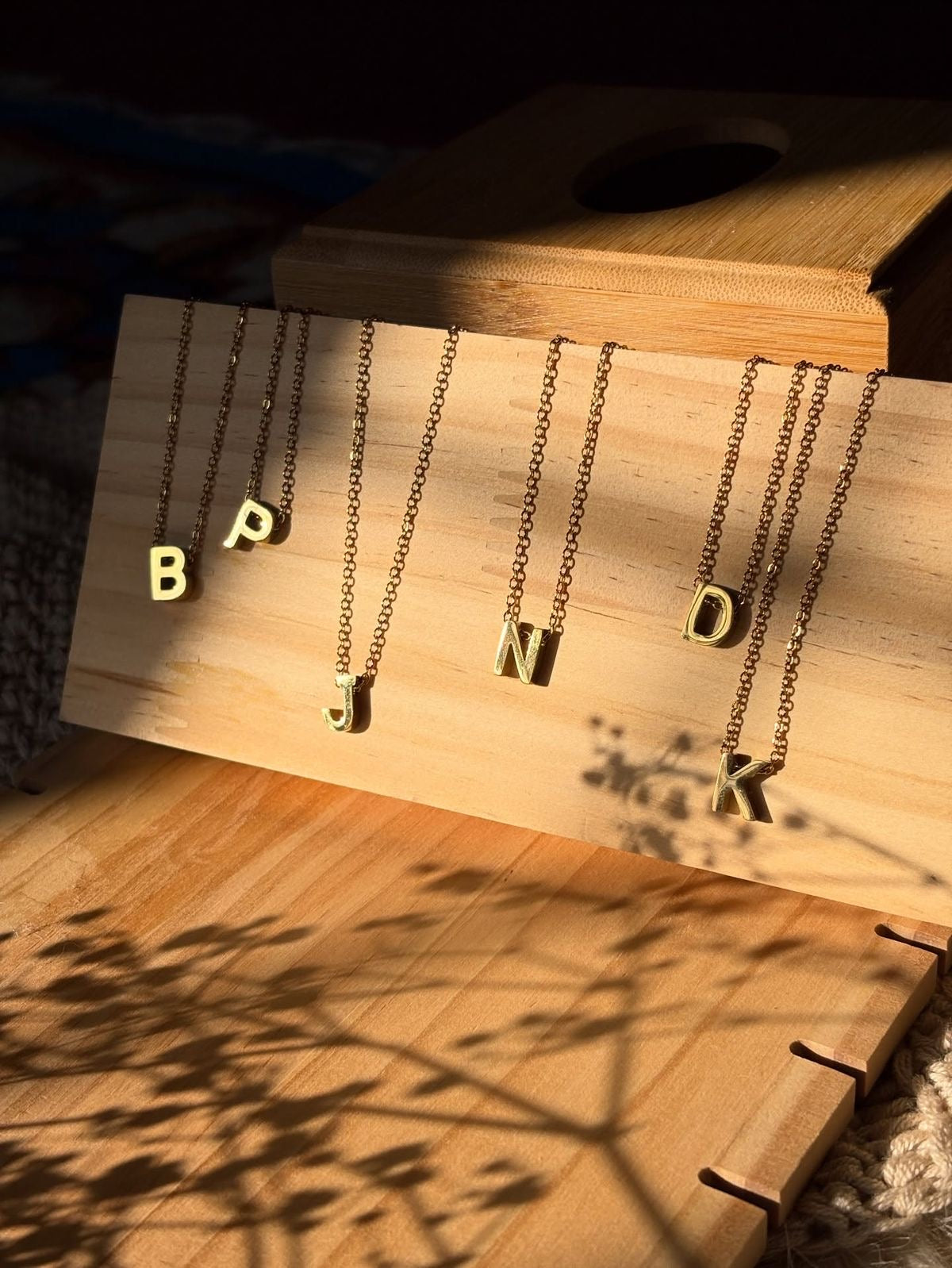 Gold Initial Necklace A–Z – 18K Gold Plated Minimalist Letter Pendant for Women