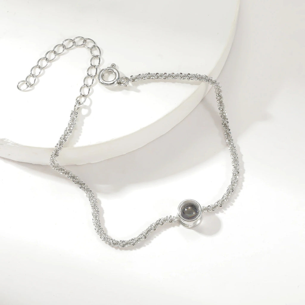 Personalized photo projection bracelet | Custom memory jewelry