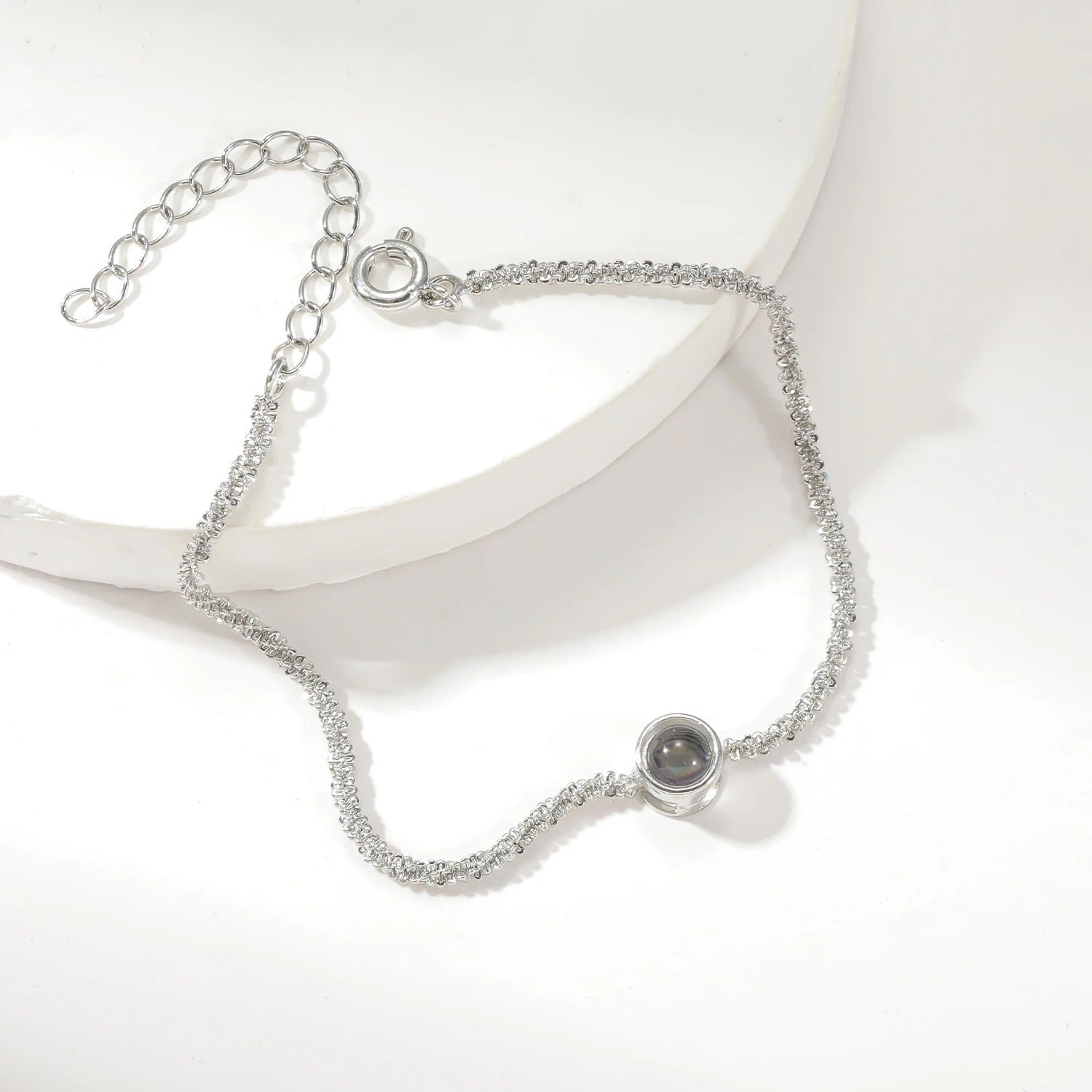 Personalized photo projection bracelet | Custom memory jewelry