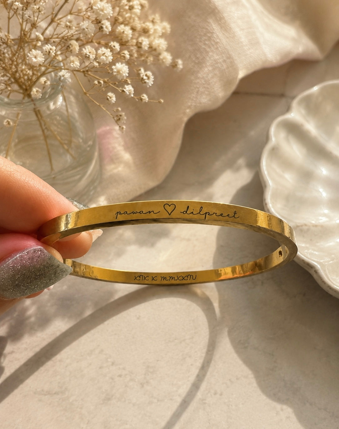 Personalized Engraved Name Cuff Bracelet