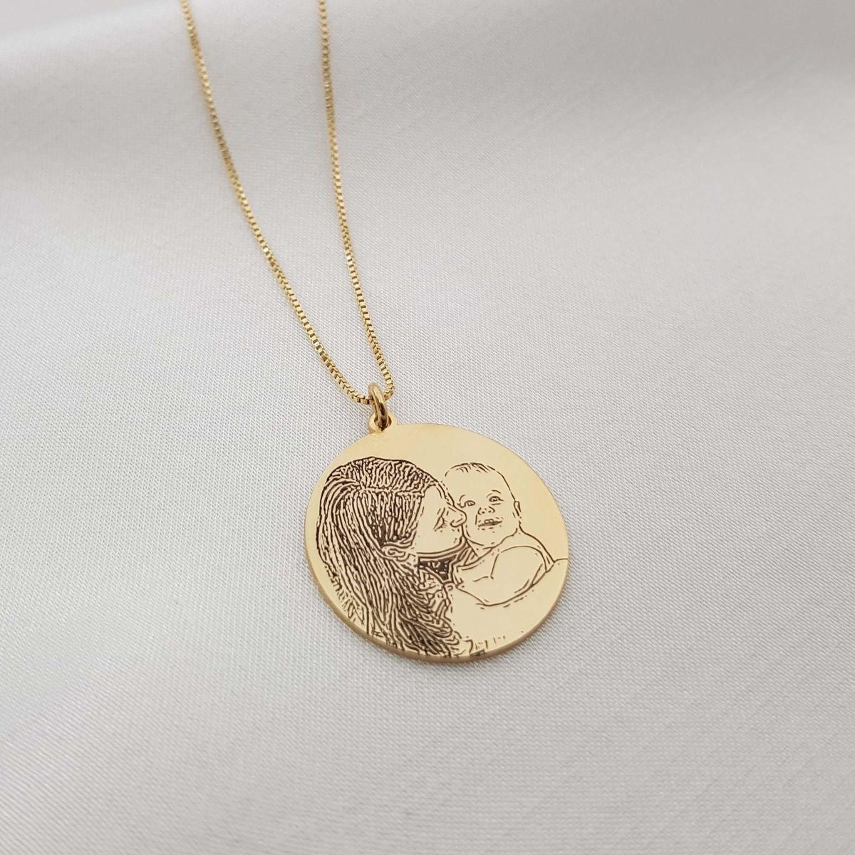 Personalized Photo Engraved Necklace | Custom Picture Necklace | Memory Keepsake Jewelry