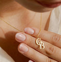 Sci jewel- gold initial necklace