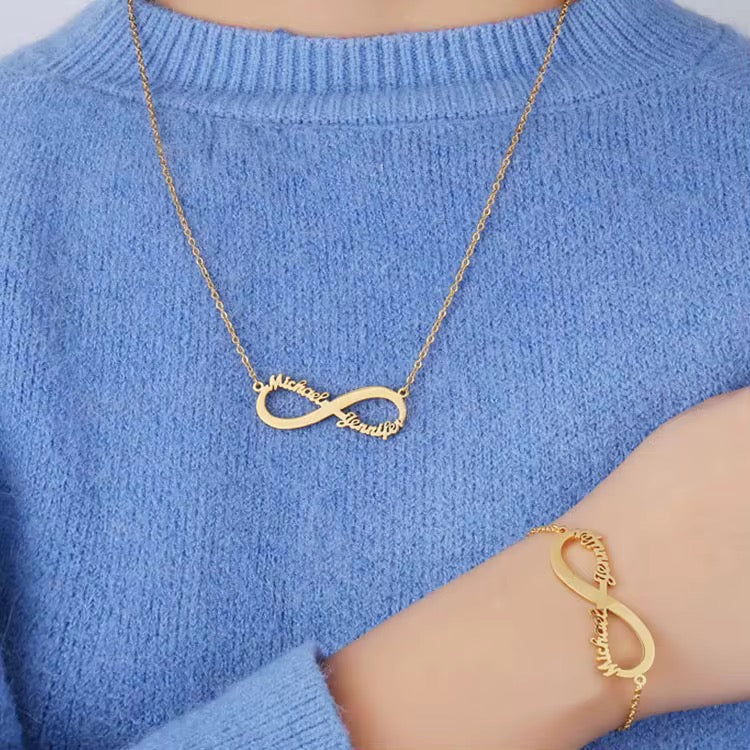 Personalized Infinity Name Bracelet-Adjustable Minimalist Jewelry Gift