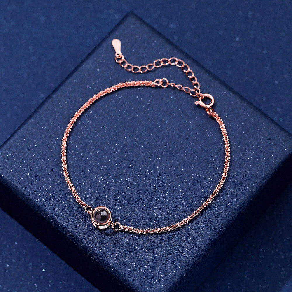 Personalized photo projection bracelet | Custom memory jewelry