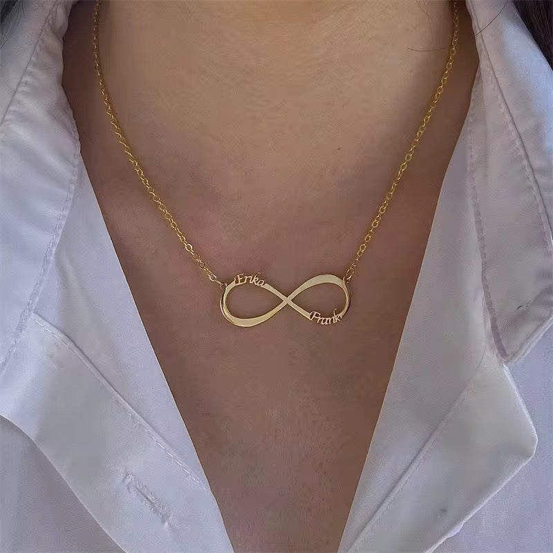 Personalized Infinity Name Necklace | Custom Name Jewelry | Forever Love Gift