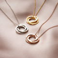 Personalized Interlocking Rings Necklace