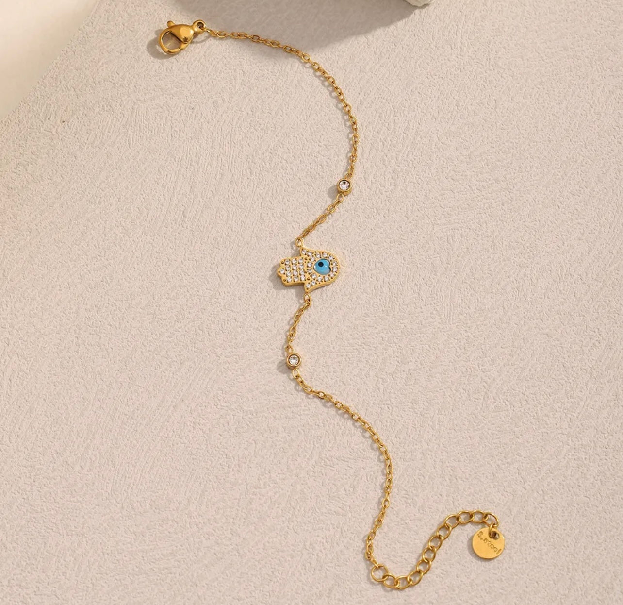Minimal Gold Evil Eye Bracelet