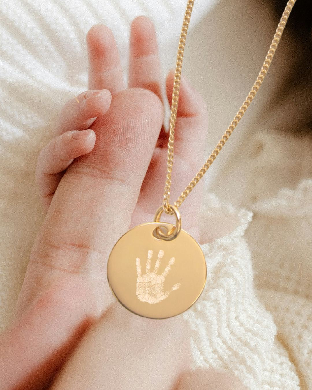 Forever Tiny - Personalized Baby
Footprint or Handprint Necklace