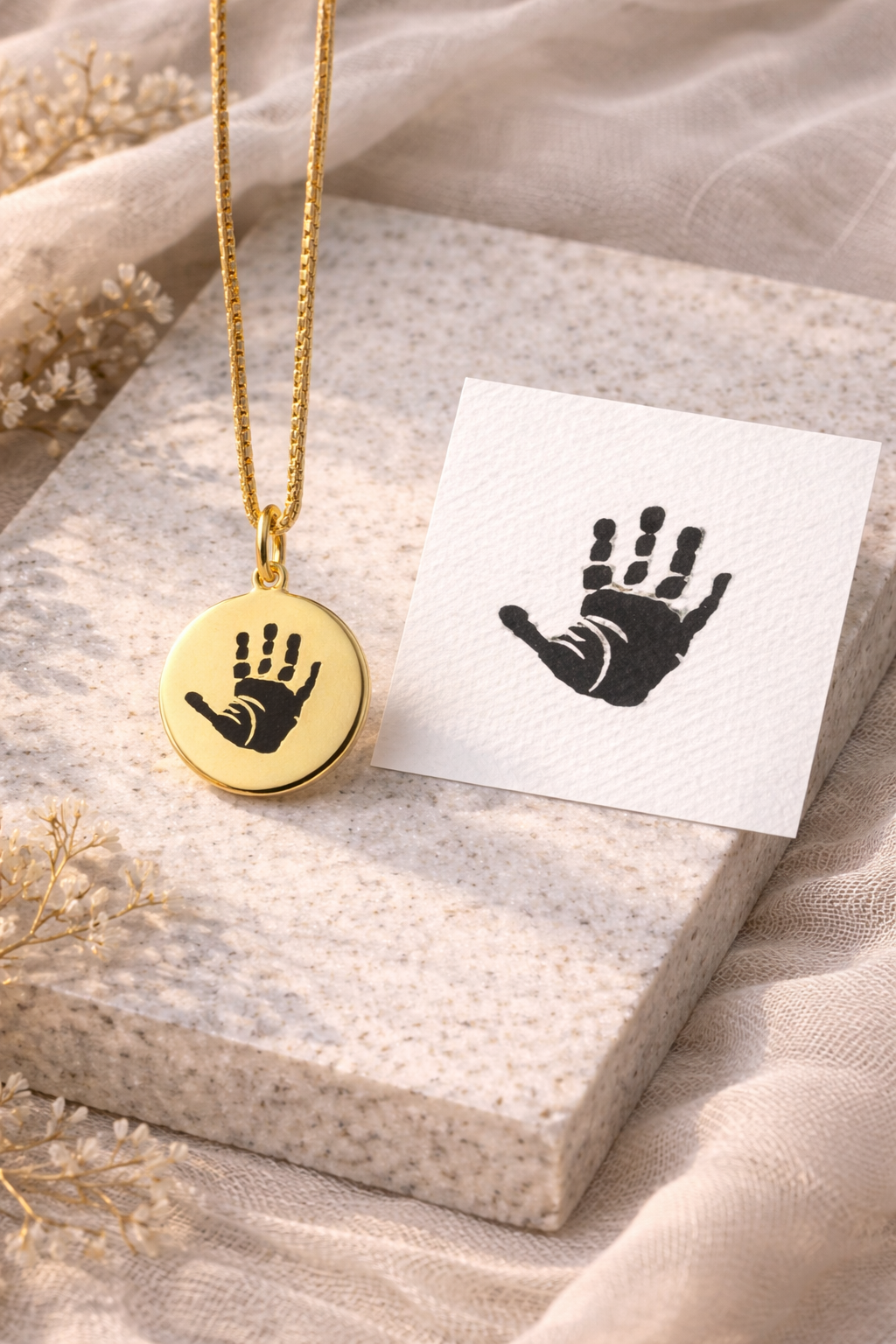 Forever Tiny - Personalized Baby
Footprint or Handprint Necklace